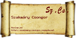 Szakmáry Csongor névjegykártya