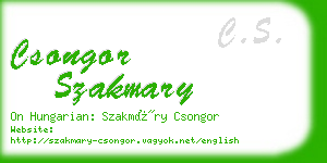 csongor szakmary business card